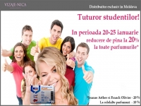 Reducere de pînă la 20% la toate parfumurile de la ”Vizaje-Nica” pentru studenți!